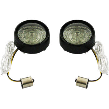 (OPEN BOX)  CUSTOM DYNAMICS 2020-1588 PB-BB-AW-1156BS ProBEAM Ringz Bullet Bezel LED Turn Signal - 1156 - Gloss Black - Smoke Lens