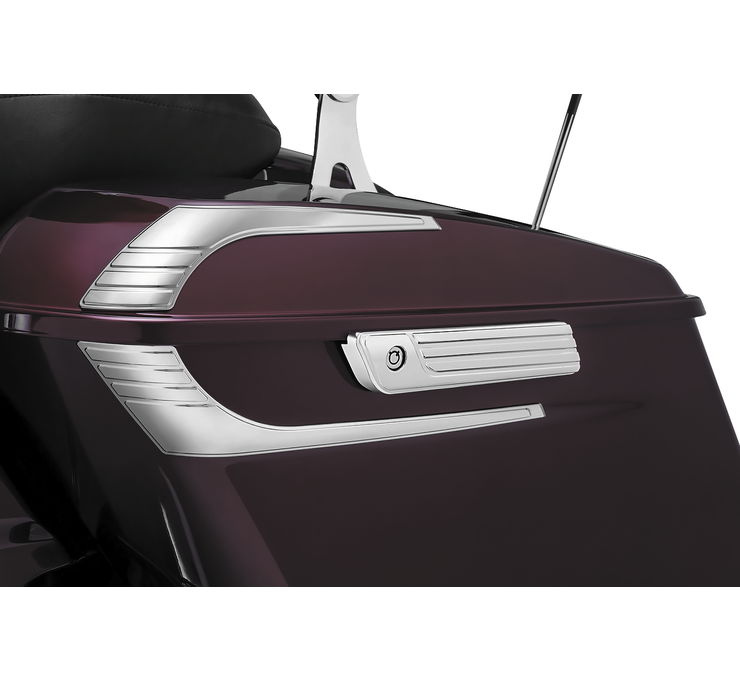 KURYAKYN Tri-Line Saddlebag Hinge Covers - Chrome