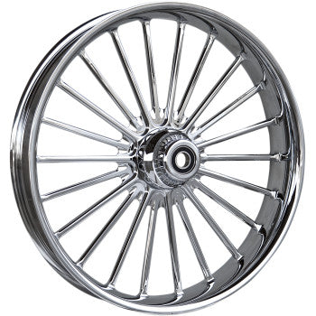 RC COMPONENTS 0201-2263 21350903114126C One-Piece Forged Illusion Front Wheel - Dual Disc/No ABS - Chrome - 21"x3.50"