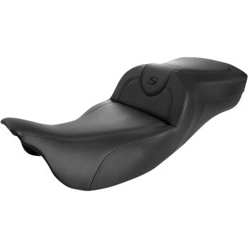 SADDLEMEN 0801-1399 808-07B-188 Roadsofa™ Extended Reach Seat - Black/Black Stitching - Without Backrest