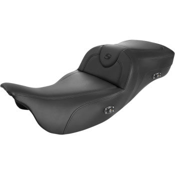 SADDLEMEN 0801-1402 808-07B-188HCT Roadsofa™ Extended Reach Heated Seat - Black/Black Stitching - Without Backrest