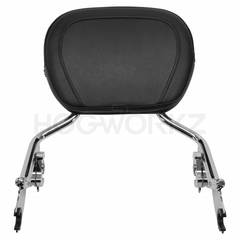 Hogworkz Harley Touring Chrome Detachable Shorty Sissy Bar Backrest - HW157211 For Harley Motorcycles 2009-2026