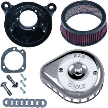 S&S CYCLE 1010-2327 170-0441 Mini Teardrop Stealth Mounted Air Cleaner Kit - Chrome - Twin Cam