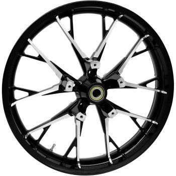 COASTAL MOTO 0201-2391 3D-MAR213BC Marlin Precision Cast 3D Front Wheel - Marlin - Dual Disc/No ABS - Black Cut - 21"x3.50"