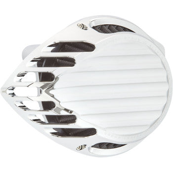 (OPEN BOX) Rough Crafts Big Sucker Finned Air Cleaner - RC-600-004 For Harley Motorcycles 2017-2025