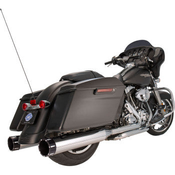 S&S CYCLE  1801-0851 550-0623 MK45 Slip-On 4.5" Mufflers - Chrome with Black Tracer