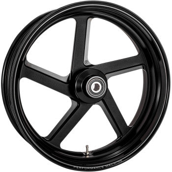 PERFORMANCE MACHINE (PM) 0201-2334 12047106RPROSMB One-Piece Pro-AM Aluminum Wheel - Dual Disc - Front - Black Ops™ - 21"x3.50" - With ABS