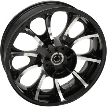 COASTAL MOTO 0202-2104 3D-LGO185BC Largo Precision Cast 3D Rear Wheel - Single Disc - Rear - Black - 18"x5.50" - No ABS - '09+ FL