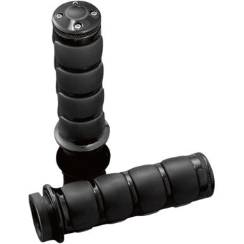 KURYAKYN 0630-1047 6320 ISO -Grips for Harley - Cable - Black