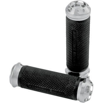 (OPEN BOX) Performance Machine Elite Grips - 0063-2044-CH For Harley Motorcycles 2008-2020