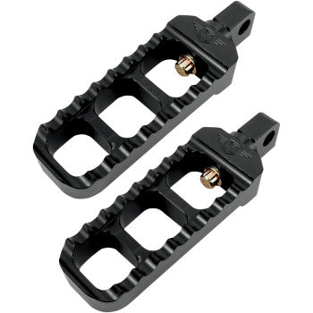 JOKER MACHINE 1620-1148 08-61-1B Adjustable Serrated Billet Footpegs - Black