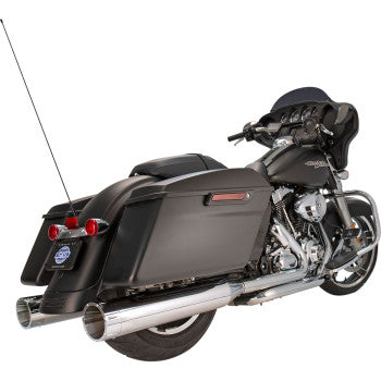 S&S CYCLE 1801-0850 550-0624 MK45 Slip-On 4.5" Mufflers - Chrome with Chrome Tracer