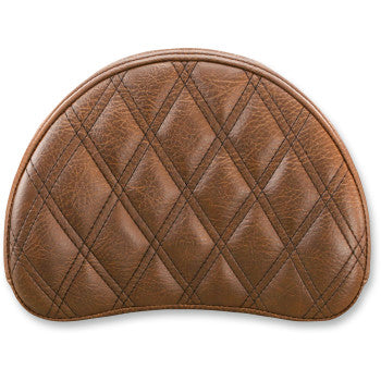 (OPEN BOX)  SADDLEMEN 0822-0330 051345 Sissy Bar Pad - Lattice Stitched - Brown