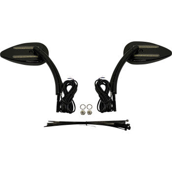 (OPEN BOX)  CUSTOM DYNAMICS 0640-1457 CD-MIRROR Black - Amber/White