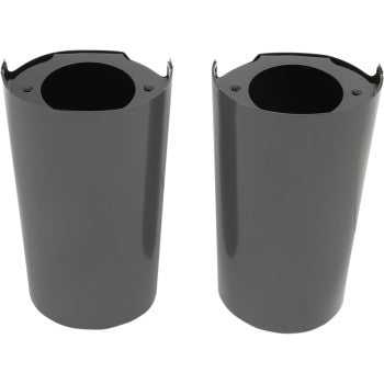 DRAG SPECIALTIES 0411-0118 Fork Slider Covers — Smooth - Black