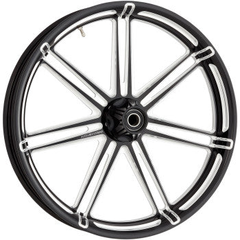 ARLEN NESS 0201-2233 10301-204-6008 7-Valve Forged Aluminum Wheel - Dual Disc - Front - Black - 21"x3.50" - With ABS