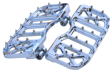 FLO MOTORSPORTS V5 BAGGER / TOURING HARLEY FLOOR BOARDS - CHROME