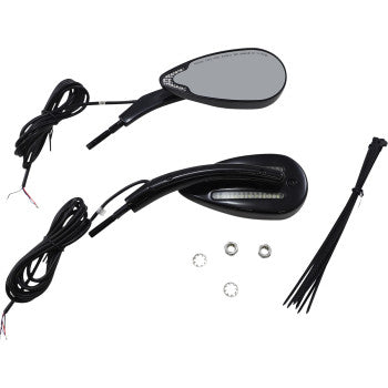 (OPEN BOX)  CUSTOM DYNAMICS 0640-1457 CD-MIRROR Black - Amber/White