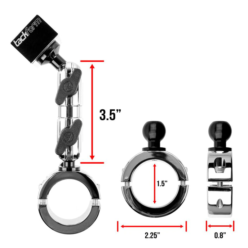TACKFORM Mount for 1.5" Handlebars | Chrome