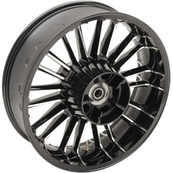 COASTAL MOTO 0202-2114 3D-ATL185BC-ABS Atlantic Precision Cast 3D Wheel Rear Wheel - Atlantic - Single Disc/ABS - Black - 18"x5.50" - '09+ FL