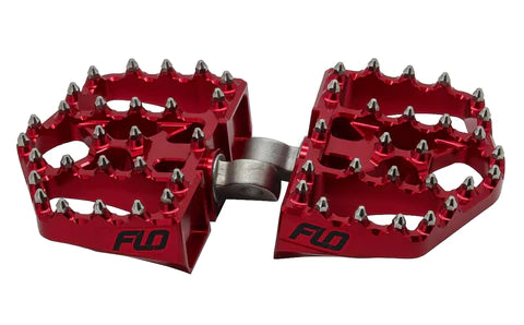 FLO MOTORSPORTS V4 MINI FLOOR BOARDS FOR HARLEY DAVIDSON / DYNA / CUSTOM CHOPPER - RED