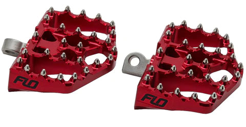 FLO MOTORSPORTS V4 MINI FLOOR BOARDS FOR HARLEY DAVIDSON / DYNA / CUSTOM CHOPPER - RED
