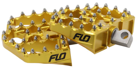 FLO MOTORSPORTS V4 MINI FLOOR BOARDS FOR HARLEY DAVIDSON / DYNA / CUSTOM CHOPPER - GOLD