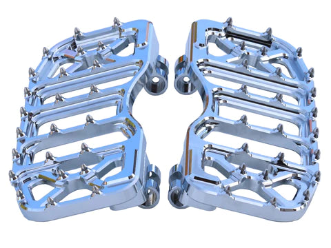 FLO MOTORSPORTS V5 BAGGER / TOURING HARLEY FLOOR BOARDS - CHROME