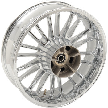 COASTAL MOTO 0202-2111 3D-ATL185CH Atlantic Precision Cast 3D Rear Wheel - Atlantic 3D - Single Disc/No ABS - Chrome - 18"x5.50" - '09+ FL