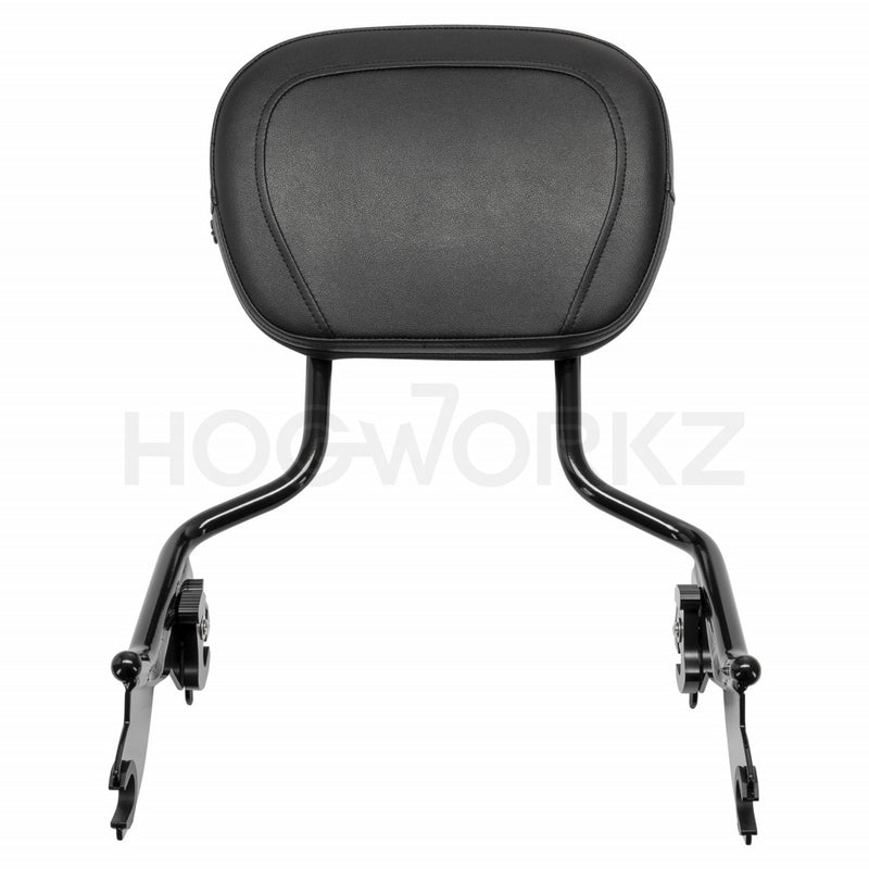 Hogworkz Harley Touring Black Detachable Tall Boy Sissy Bar Backrest - HW157122 For Harley Motorcycles 2009-2026