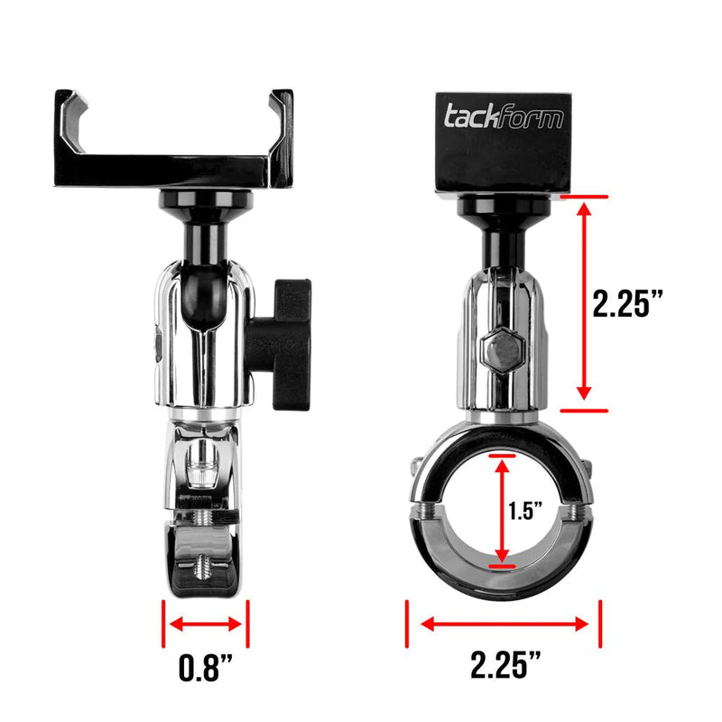 TACKFORM Mount for 1.5" Handlebars | Chrome Short Reach