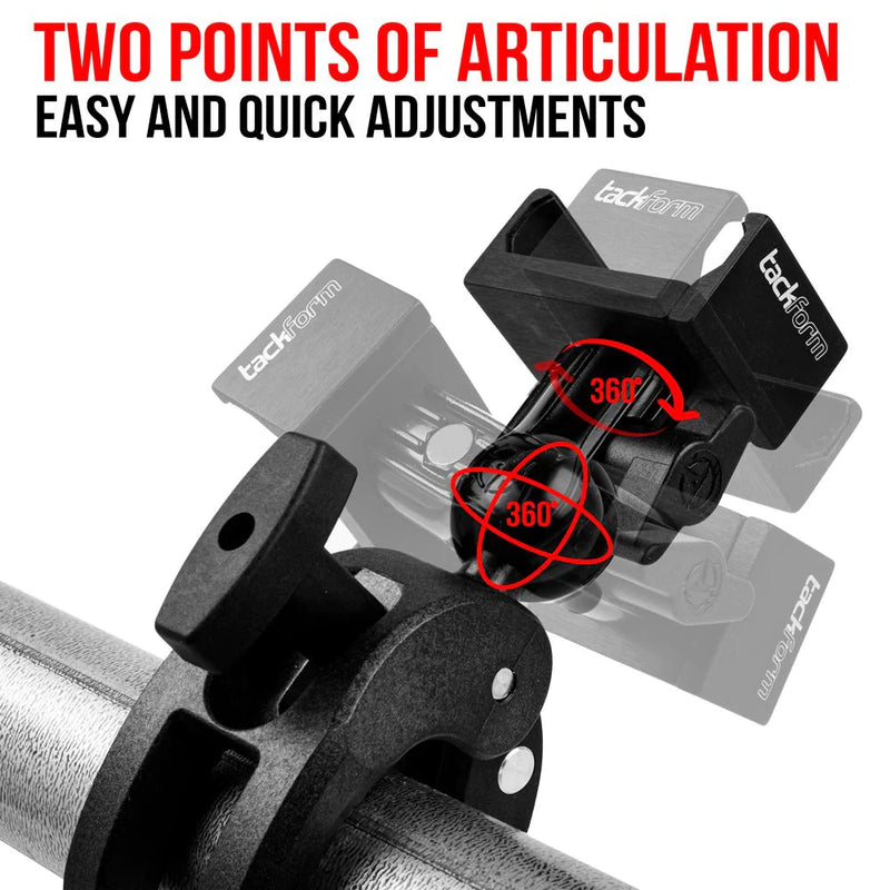 TACKFORM Enduro Series™ Phone Mount | Quick Clamp Bar Mount | 1"/25mm/B-Sized Ball