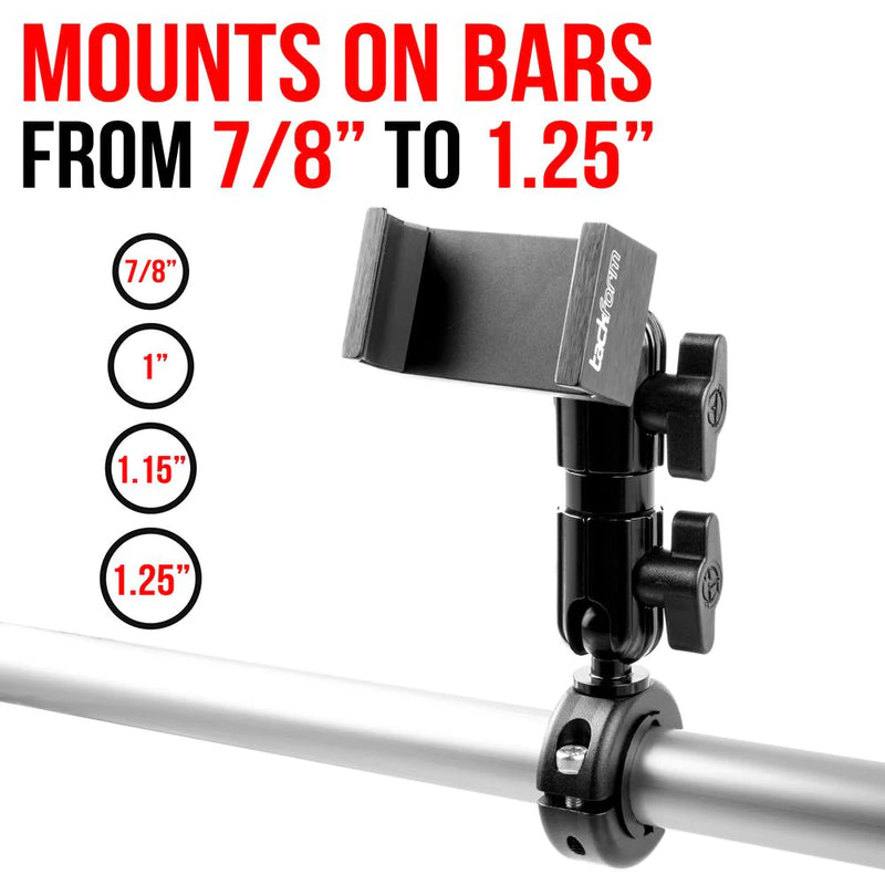 TACKFORM Phone Mount for 7/8"-1-1/4" Handlebars - Black