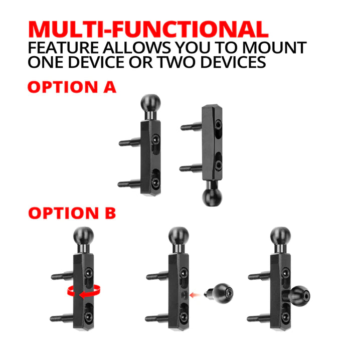TACKFORM Brake/Clutch/Perch Mount | Two in One, Single or Double Ball - Black