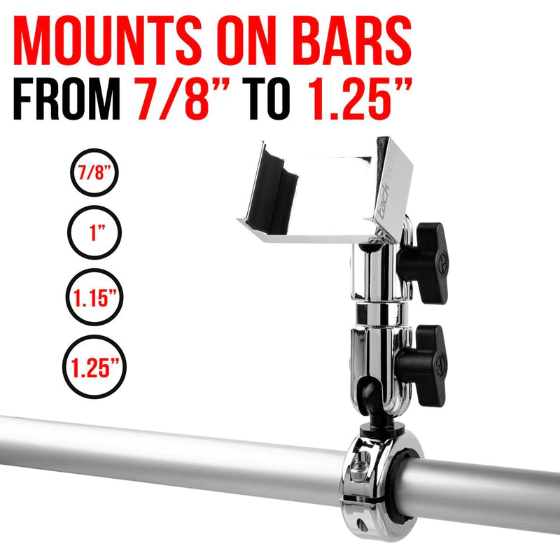 TACKFORM Phone Mount for 7/8"-1-1/4" Handlebars Chrome