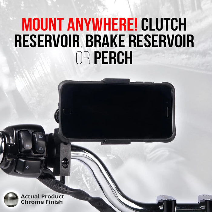 TACKFORM Brake/Clutch/Perch Phone Mount | Chrome