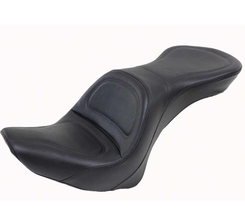 SADDLEMEN 8850JS Seat - Explorer™ - Without Backrest - Stitched - Black - Softail