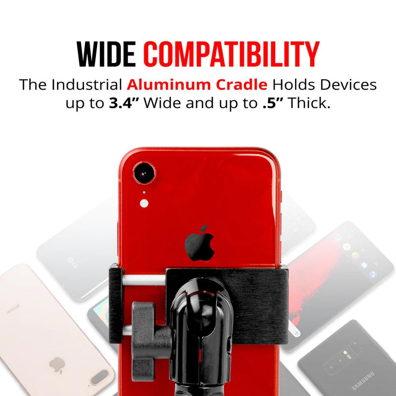 TACKFORM Phone Mount for 7/8"-1-1/4" Handlebars Chrome