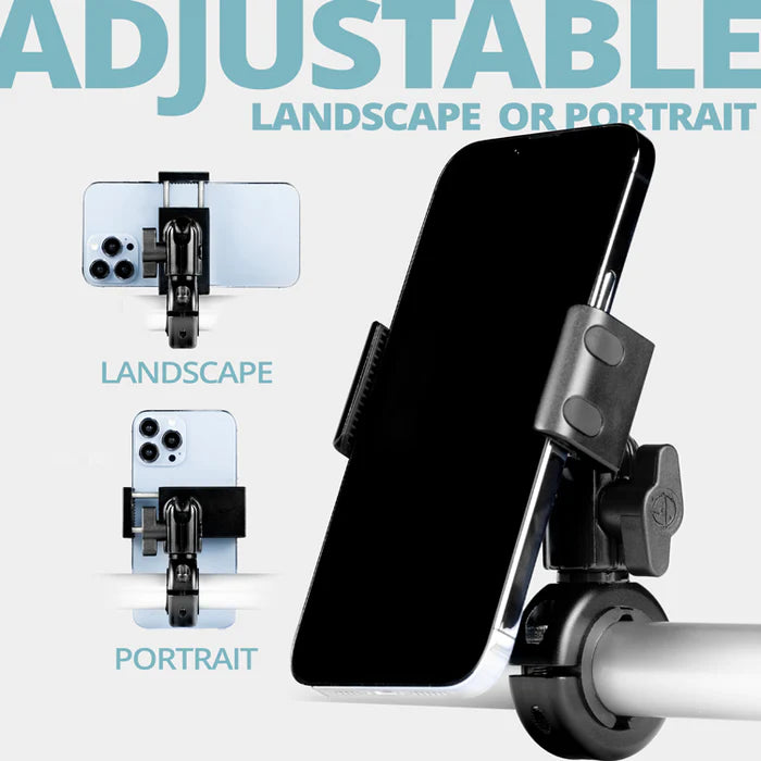 TACKFORM Enduro Motorcycle Phone Mount - Industrial Spring Cradle - Black