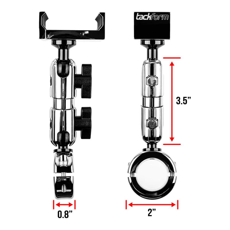 TACKFORM Phone Mount for 7/8"-1-1/4" Handlebars Chrome