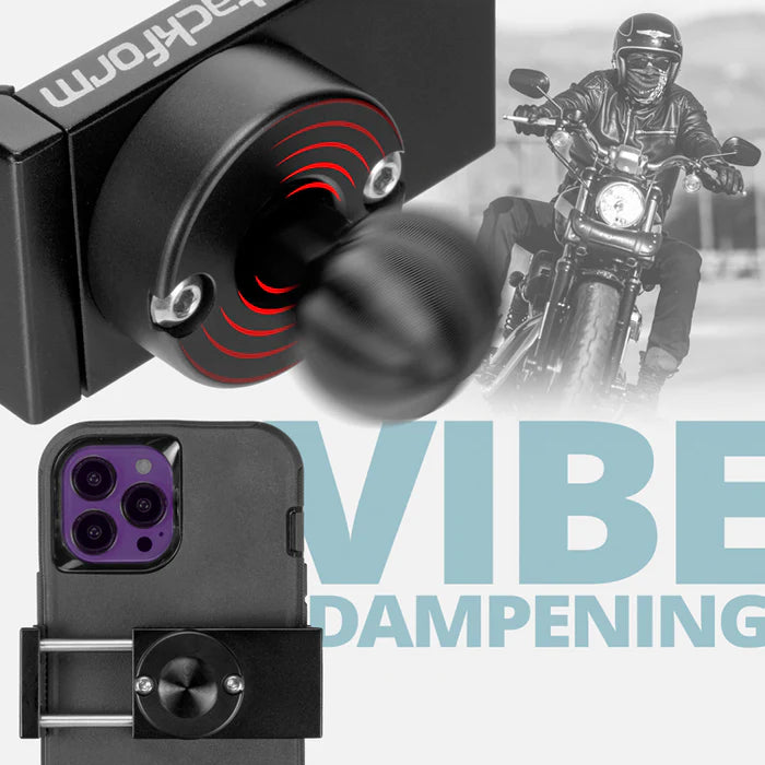 TACKFORM Enduro Motorcycle Phone Mount - Industrial Spring Cradle - Black