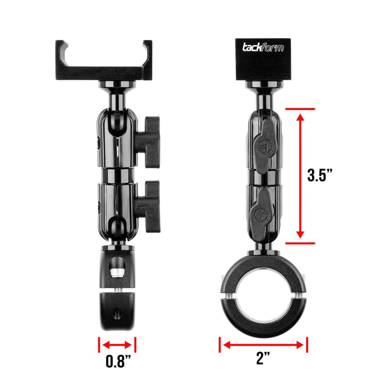 TACKFORM Phone Mount for 7/8"-1-1/4" Handlebars - Black