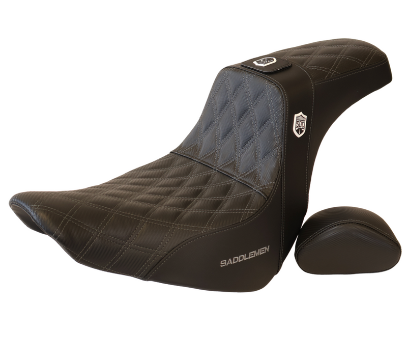 Saddlemen Dark Gray Stitch 0802-1435 SC81829DBRT Pro Series SDC Performance Grip Seat Backrest For Harley Softail 2018-2025
