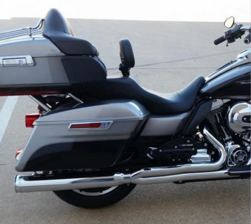 D&D EXHAUST Billet Cat 2-Into-1 Exhaust for 2009-2016 Harley Touring with Vortex Wrapped Baffle - Chrome