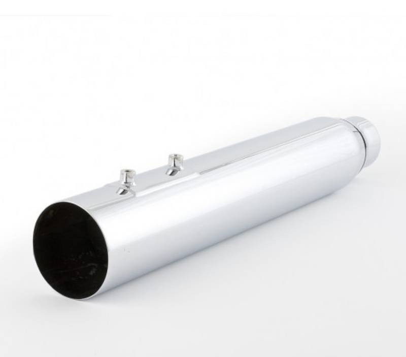 D&D EXHAUST 630N-32TG - FLH/FLT Billet Cat Ghost Pipe - Chrome Straight Cut - 09-16 Twin Cam and 17-23 M8 Touring