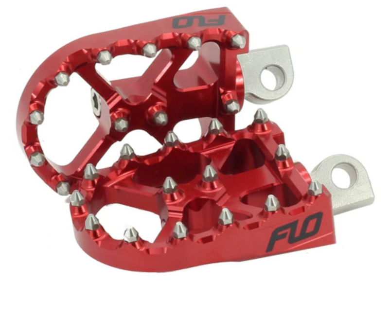 FLO MOTORSPORTS V3 FOOT PEGS FOR HARLEY DAVIDSON - RED