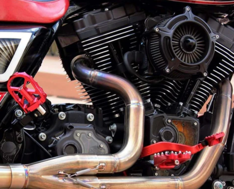 FLO MOTORSPORTS V3 FOOT PEGS FOR HARLEY DAVIDSON - RED