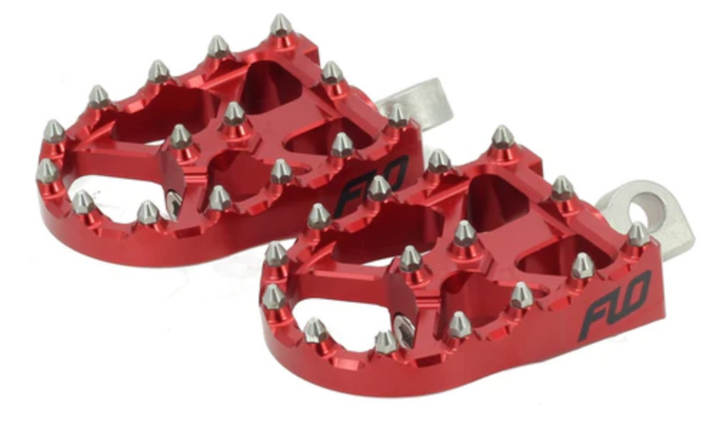 FLO MOTORSPORTS V3 FOOT PEGS FOR HARLEY DAVIDSON - RED