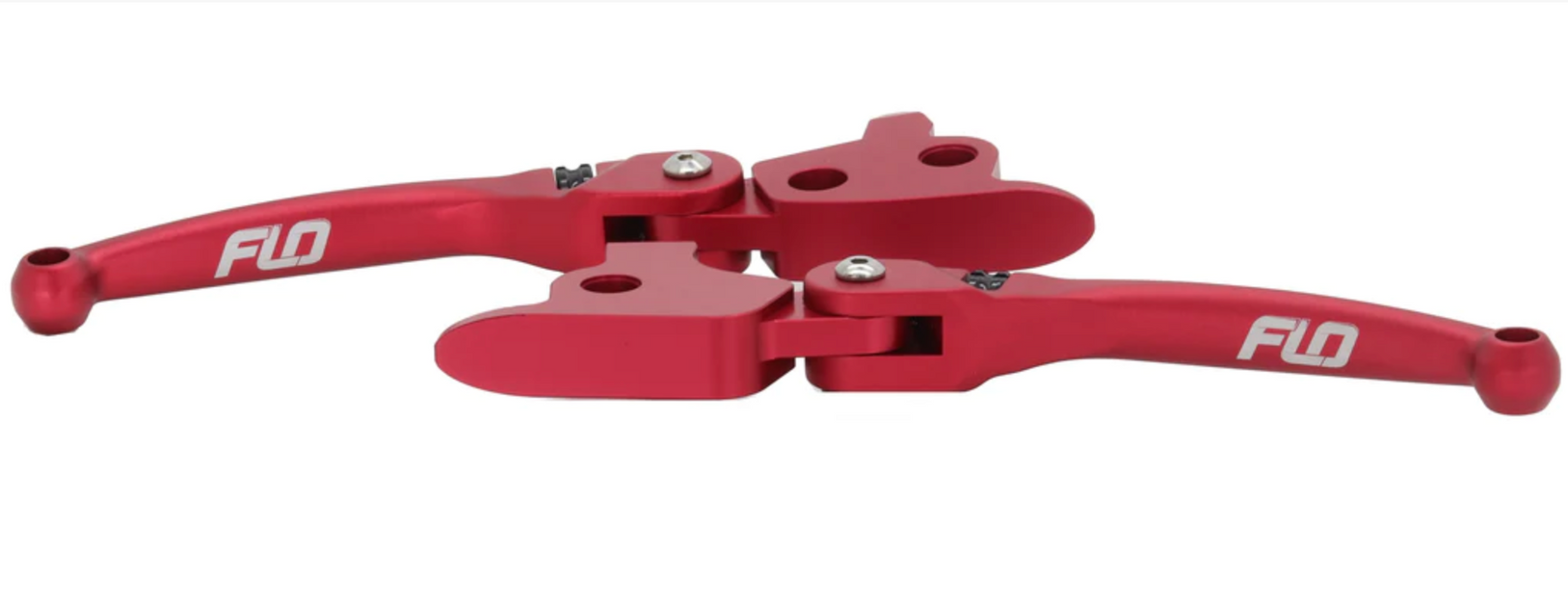 Flo Lever Red FLO MOTORSPORTS HARLEY FXD DYNA MX STYLE LEVERS 96 -17 - RED — SpazCycle