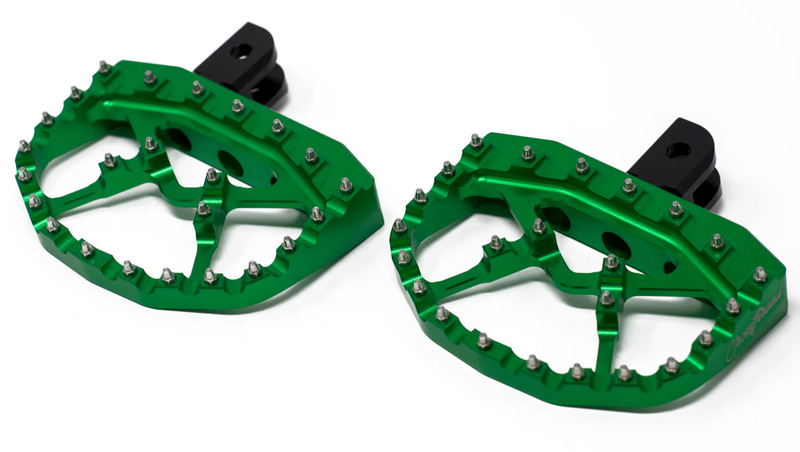 Crossthread Cycle Triple Mount Mini Floorboards - Softail/Pan America Passenger - Green